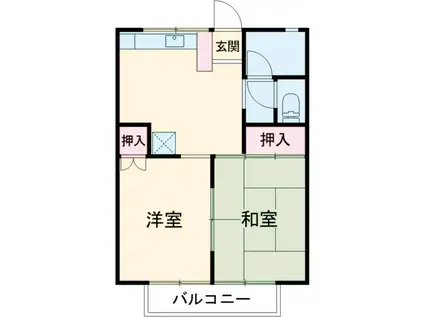 ピッコロパドレ(2DK/2階)の間取り写真