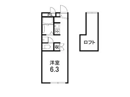 カステーロ(ワンルーム/1階)の間取り写真