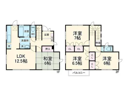 名古屋市東山線 池下駅 徒歩11分 2階建 築29年(4LDK)の間取り写真