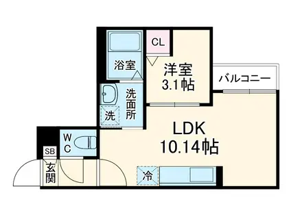 JACK SHUKUCHIⅡ(1LDK/2階)の間取り写真