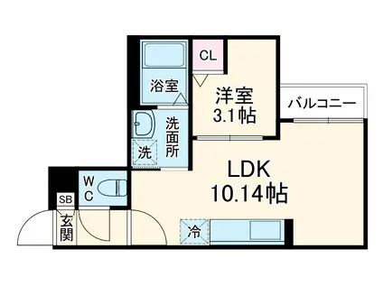 JACK SHUKUCHIⅡ(1LDK/3階)の間取り写真