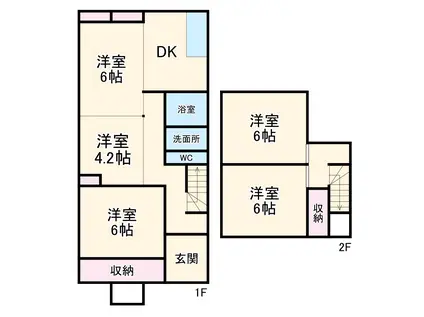 東海道本線 西岐阜駅 徒歩24分 2階建 築47年(5DK)の間取り写真