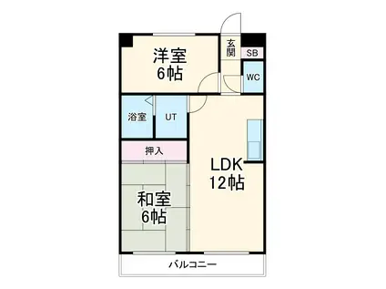 アビタマルフクⅢ(2LDK/1階)の間取り写真