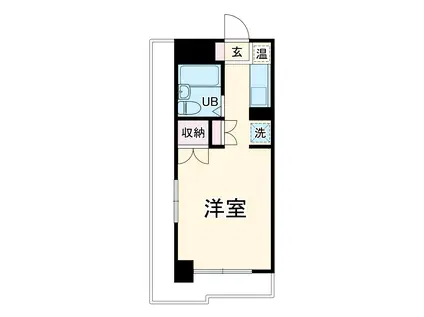 ガーデンヒルズ横浜(ワンルーム/3階)の間取り写真