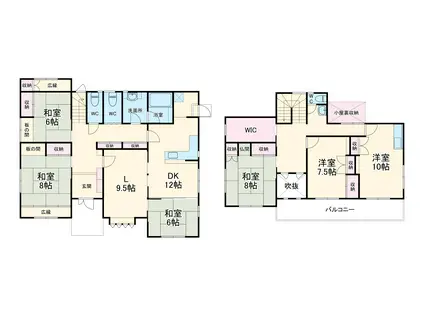 東海道本線 高塚駅 徒歩34分 2階建 築32年(6LDK)の間取り写真