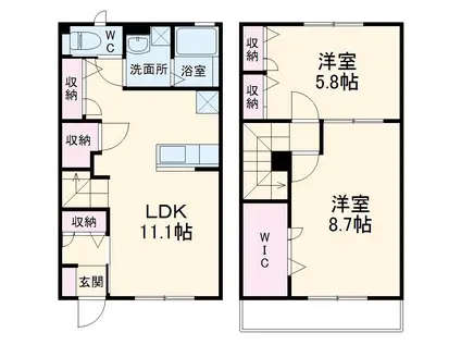 ピーノⅡ(2LDK)の間取り写真