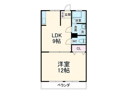 今嶺ビル(1LDK/3階)の間取り写真