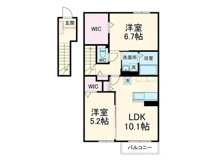 セレーネTM(2LDK/2階)の間取り写真