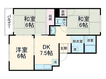 メゾンゴールド大塚(3DK/3階)の間取り写真