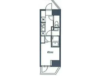 ジェイアール稲毛駅前レジデンス(1K/12階)の間取り写真