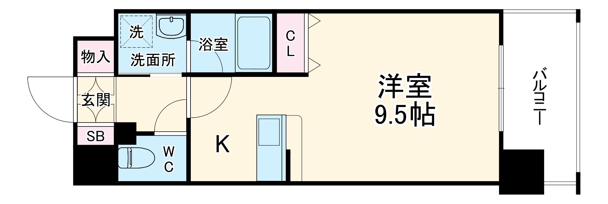 ベラジオ烏丸御池2(1K/10階)の間取り写真
