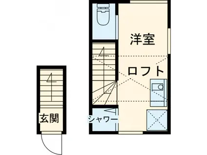 LALA柴又(ワンルーム/2階)の間取り写真