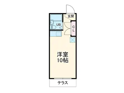 パールコーポ鶴(ワンルーム/1階)の間取り写真