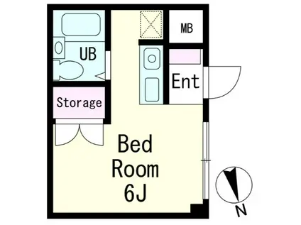 サンライズ(ワンルーム/1階)の間取り写真