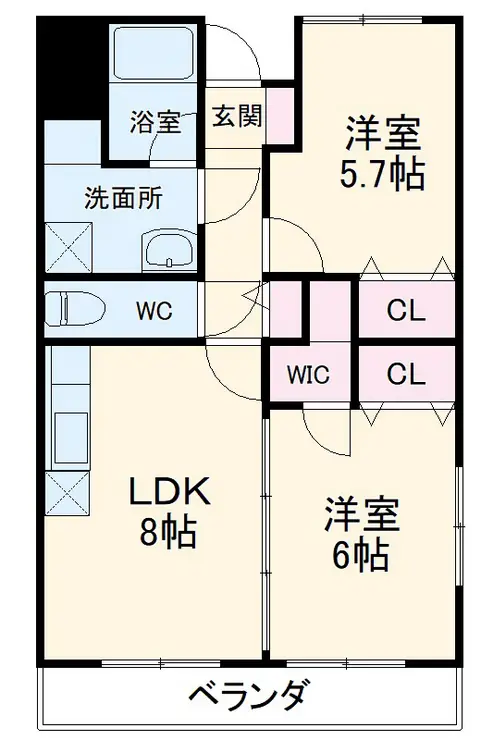 サンヒルズ秀栄 2階階 間取り
