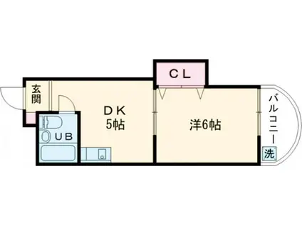 マキシマレジデンス伊藤(1DK/4階)の間取り写真