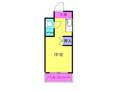 サンアイビル(1K/2階)の間取り写真