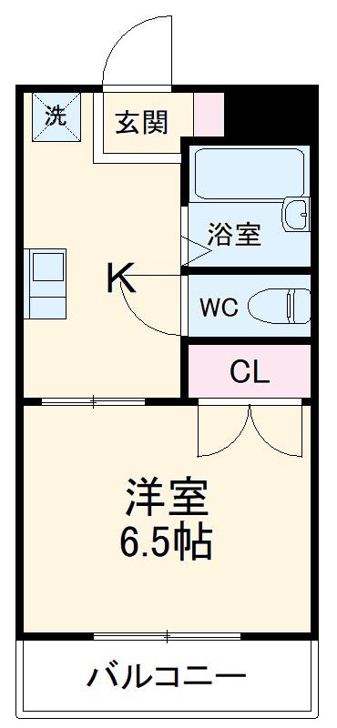 ステージ湘南第一(1K/2階)の間取り写真