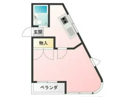 メゾンヒーロー(1K/3階)の間取り写真