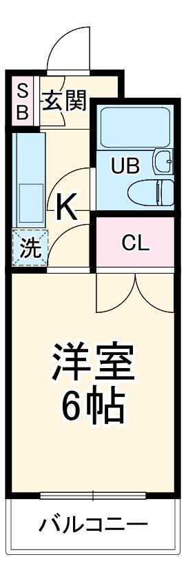 藤沢朝日町ダイカンプラザ(1K/2階)の間取り写真