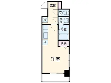 リーフコンフォート本厚木(1K/8階)の間取り写真
