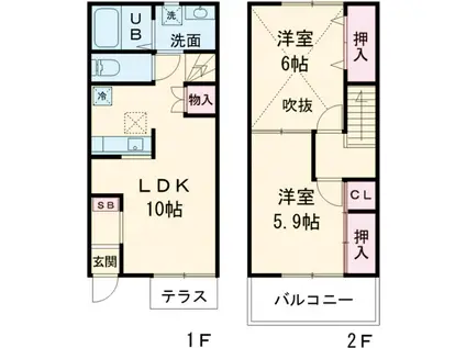 ハイトスコーポ(2LDK)の間取り写真