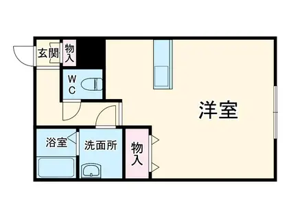 Fコート東千葉(ワンルーム/1階)の間取り写真