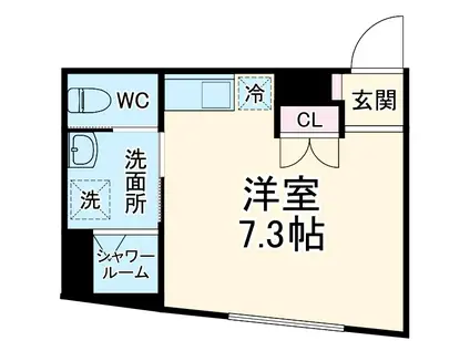 FLAT八千代村上(ワンルーム/1階)の間取り写真