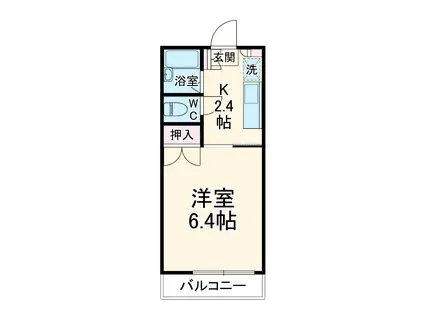 シャトレストンリバーⅡ(1K/1階)の間取り写真