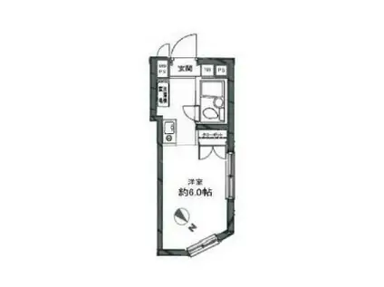 日神パレステージ代田橋(ワンルーム/1階)の間取り写真