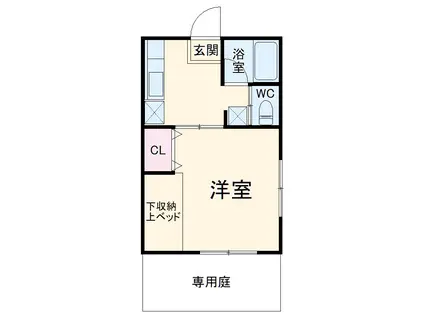 ドミールFUKAGAWAⅡ(1K/1階)の間取り写真