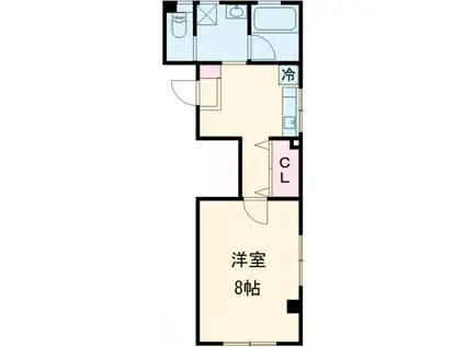 ルナいどや(1K/4階)の間取り写真