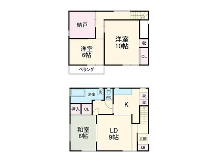高崎線 上尾駅 徒歩13分 2階建 築21年(3SLDK)の間取り写真