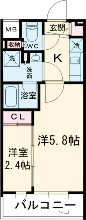 THE PREMIUM CUBE G 東中野 2階階 間取り