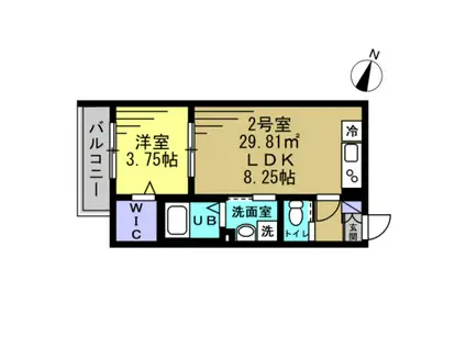 SUN HORIZON Ⅰ(1LDK/1階)の間取り写真