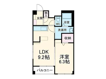 LALBA DI PRIMO(1LDK/1階)の間取り写真