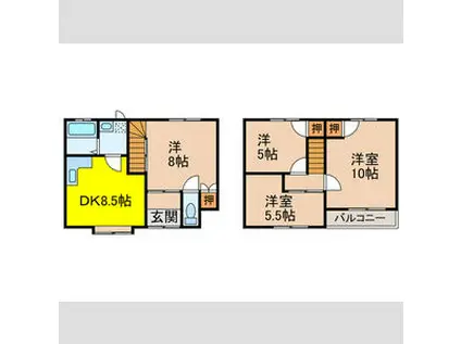 伯太コーポ(4DK)の間取り写真