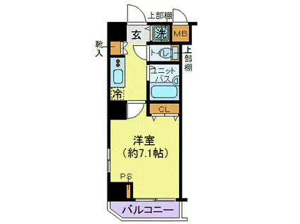 フェニックス八王子(1K/6階)の間取り写真