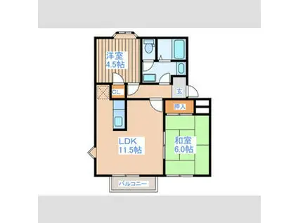 サニーコート(2LDK/1階)の間取り写真