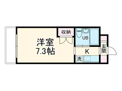 リッシュ・ラフォーレ(1K/4階)の間取り写真