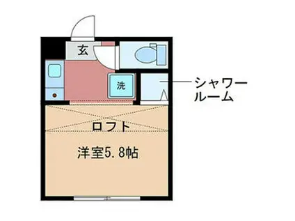 REAL BLOSSOMⅡ(1K/2階)の間取り写真