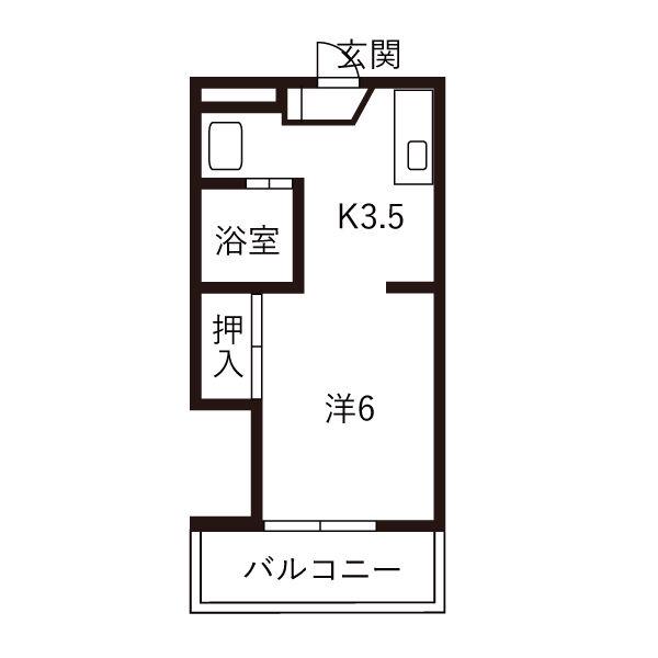 メゾン柳森(1K/1階)の間取り写真