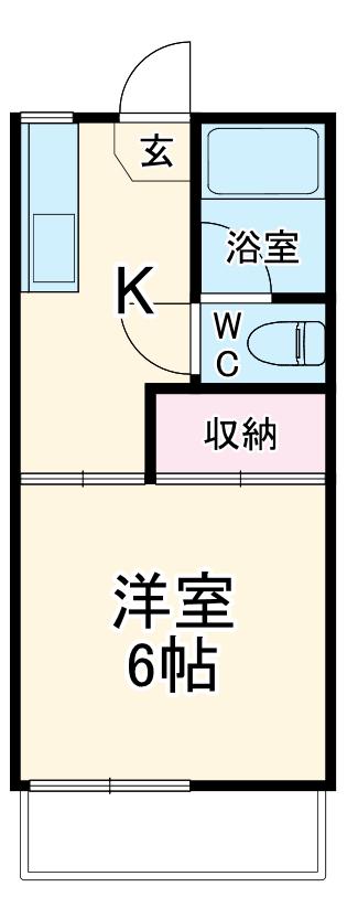 ハイツ伊藤(1K/1階)の間取り写真