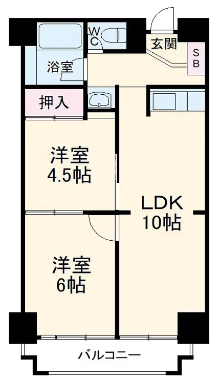 松戸グリーンハイツ 2階階 間取り