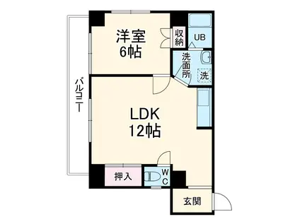 グリーンクレスト青木(1LDK/2階)の間取り写真