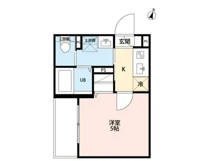 ティファナ蕨(1K/3階)の間取り写真