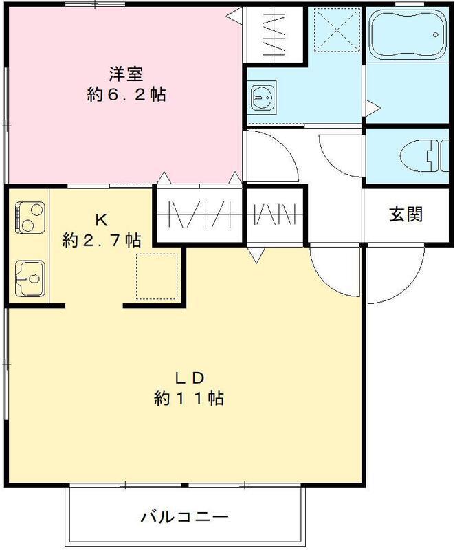メゾン510 C棟(1LDK/1階)の間取り写真