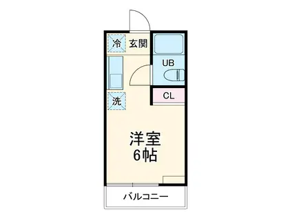 アルビオンレジデンス東海大学前(ワンルーム/2階)の間取り写真