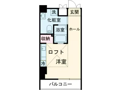 レイオーバー金町(ワンルーム/6階)の間取り写真