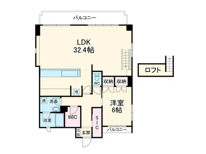 ツインエルシティ千葉弐番館(1LDK/14階)の間取り写真